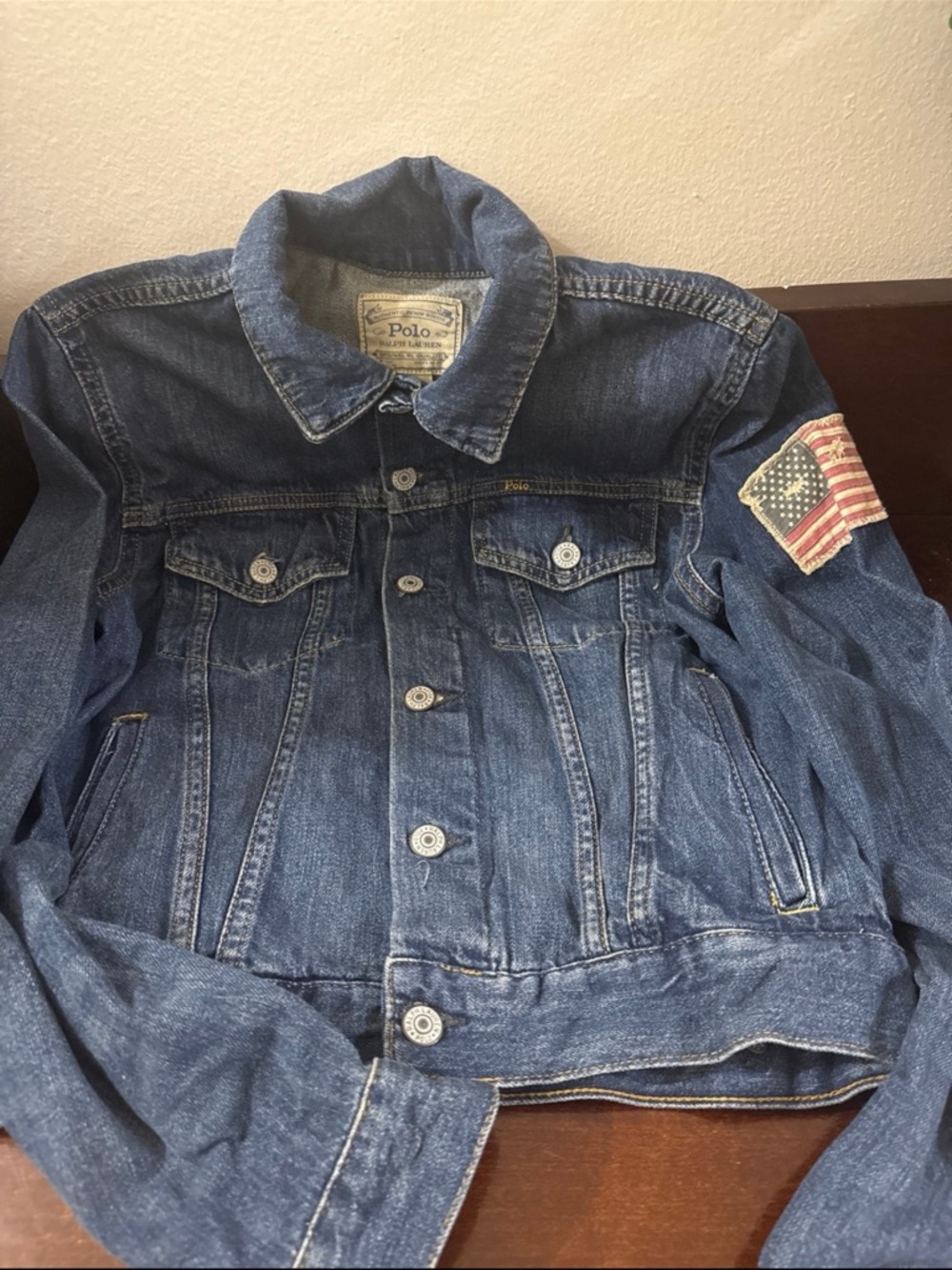 Ralph Lauren Denim Trucker Jacket in Dark Blue